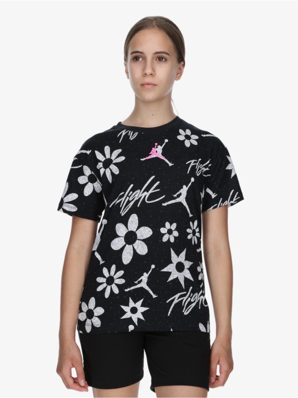 Nike Jordan Flight AOP Embroidered Pink Jordan w/Flowers- Uni-Sex- Big Kids XL